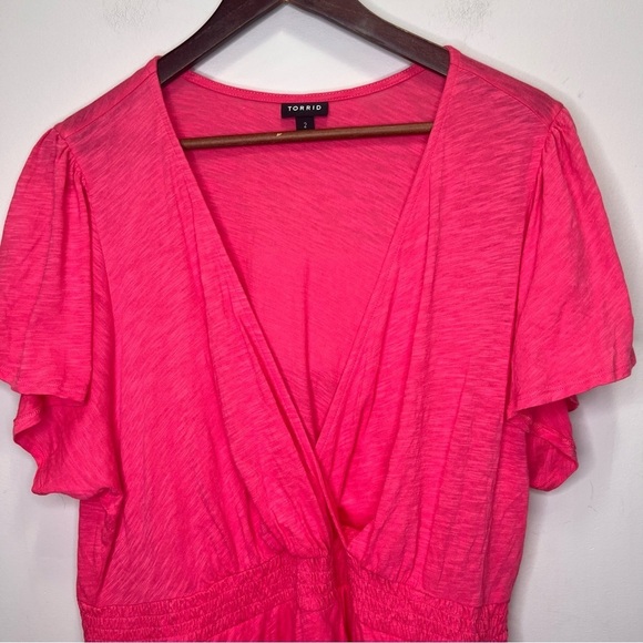 Torrid Cotton Modal Surplice Faux Wrap Top Size 2X - Picture 7 of 14